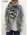 LEOPARD BLEU - FOULARD CARRE