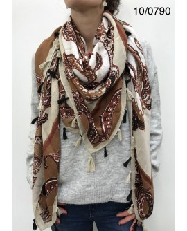 CASHEMIRE BRIQUE - FOULARD CARRE