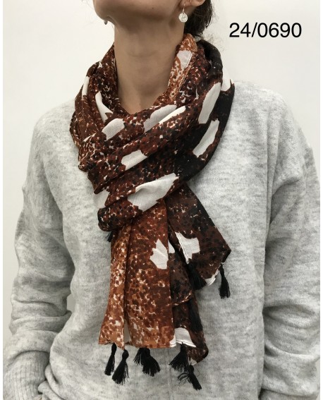 MOUCHETE CHOCO - FOULARD RECTANGLE