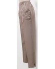 Pantalon poche brodée TAUPE